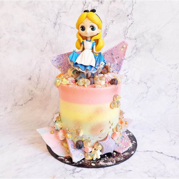 Rainbow Princess Cake